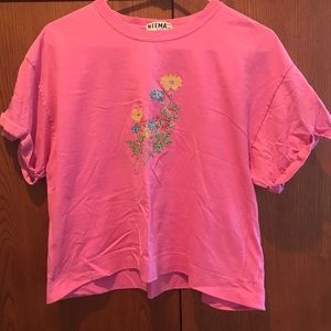 Neema California pink floral tee